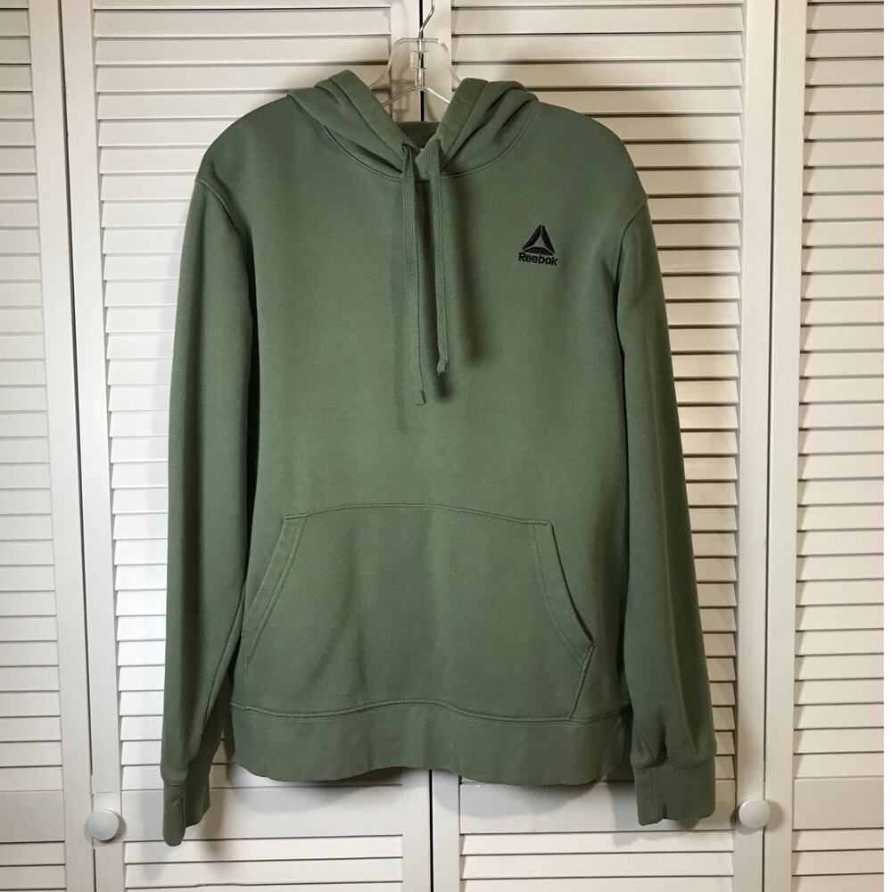 Reebok Green High Neck Long Sleeve Sweatshirt Hoodie M